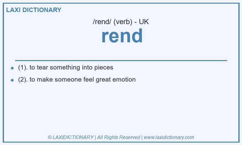 Definition rend in British English