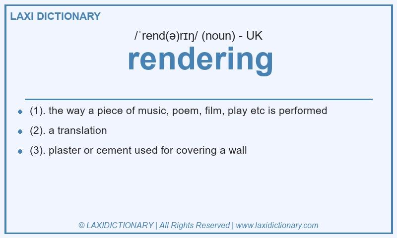 Definition rendering in British English