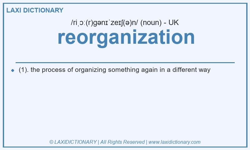 Definition reorganization in British English