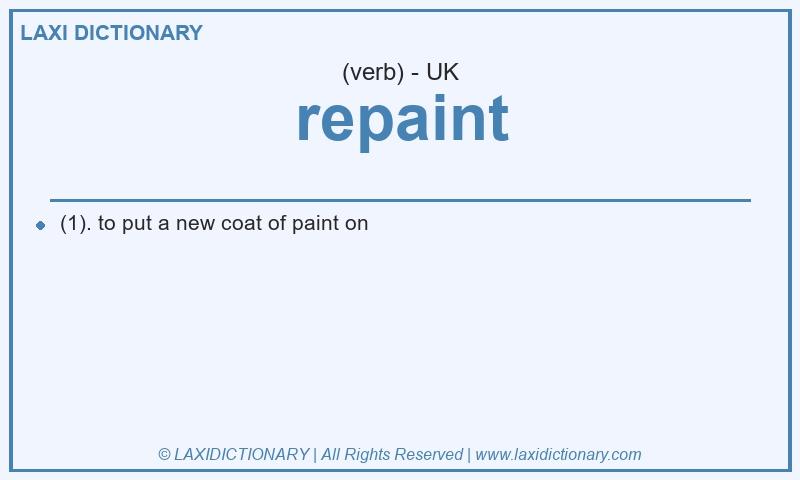 Definition repaint in British English