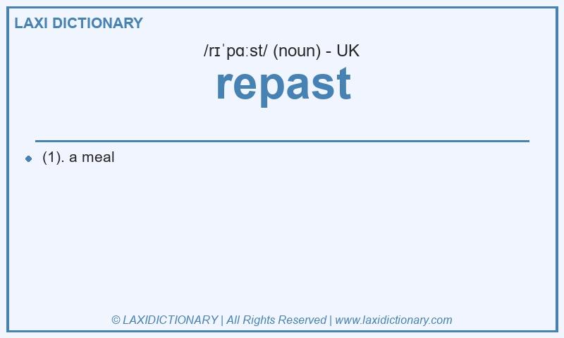 Definition repast in British English