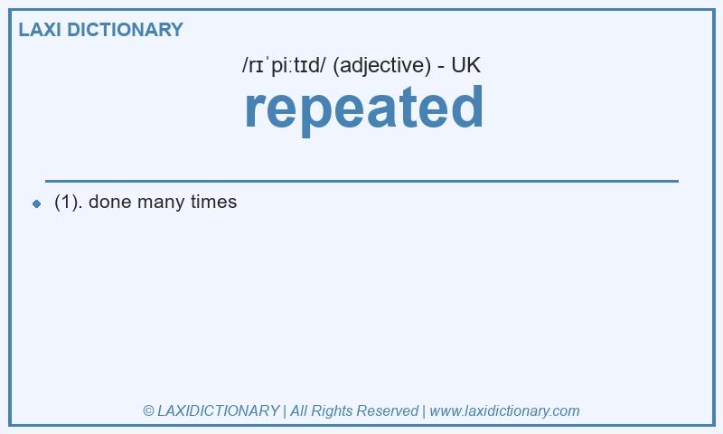 Definition repeated in British English