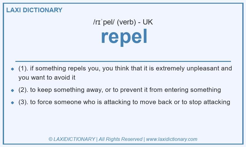 Definition repel in British English