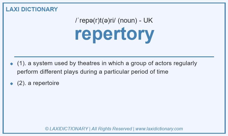 Definition repertory in British English