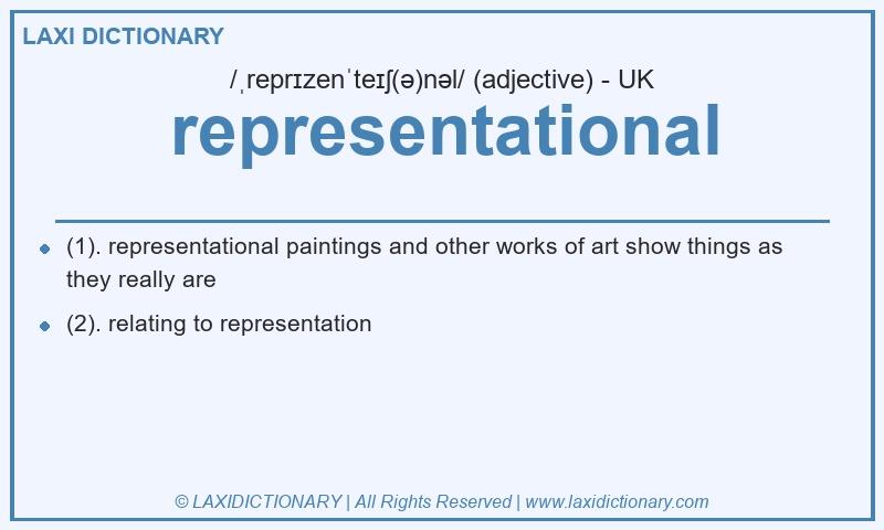 Definition representational in British English