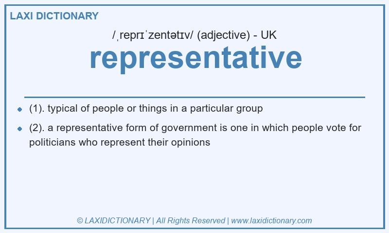 Definition representative in British English