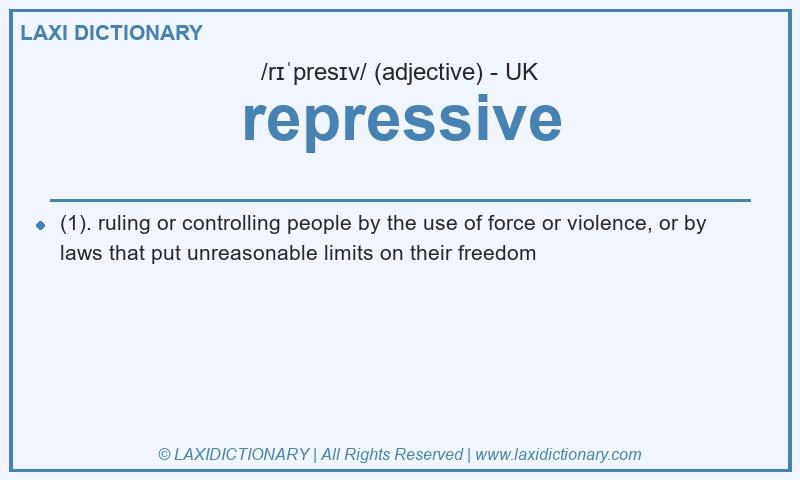 Definition repressive in British English