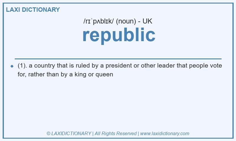 Definition republic in British English