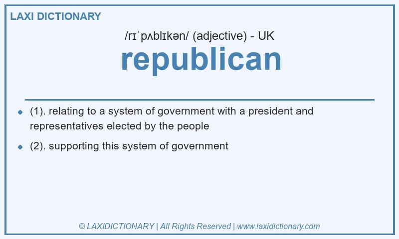 Definition republican in British English