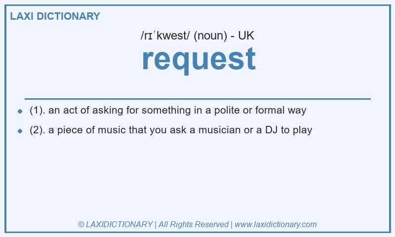 Definition request in British English
