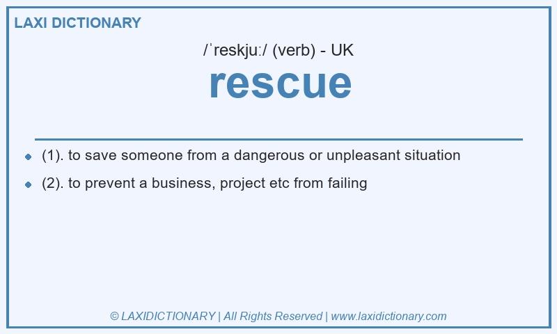 Definition rescue in British English