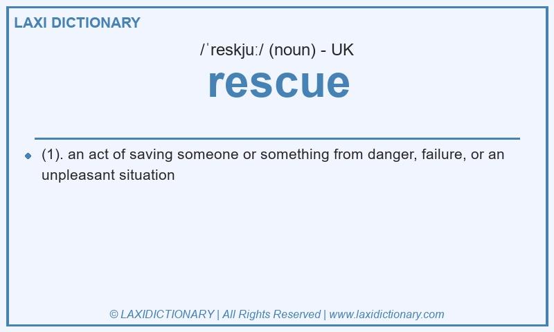 Definition rescue in British English