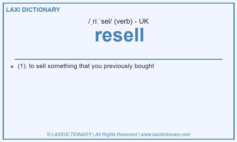 Definition resell in British English