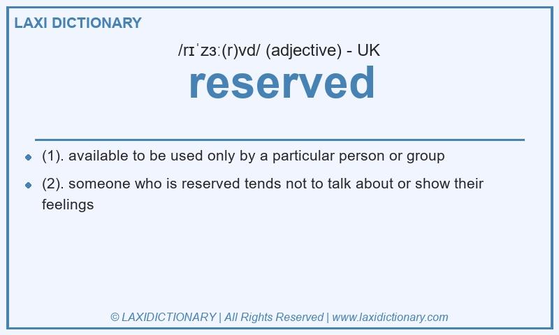 Definition reserved in British English