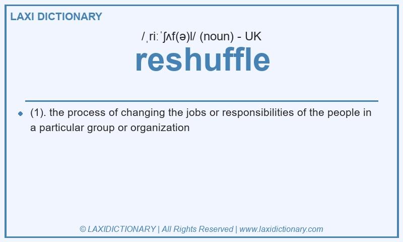 Definition reshuffle in British English