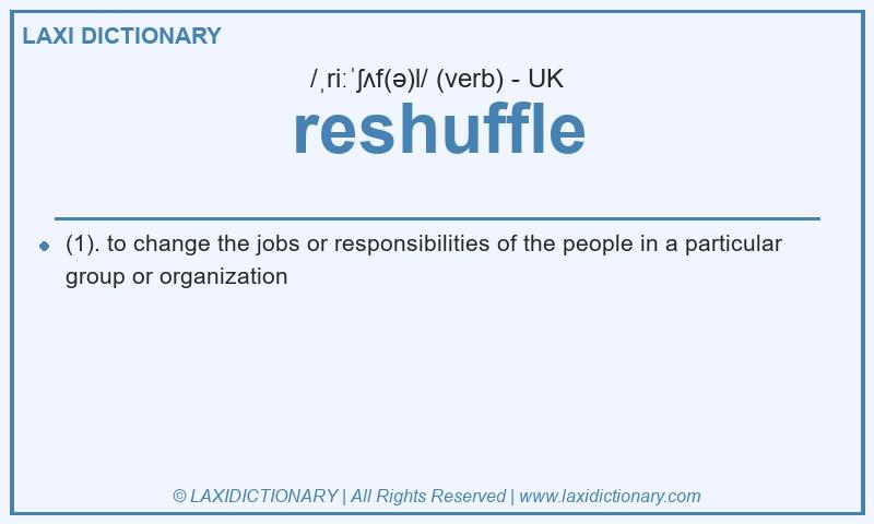 Definition reshuffle in British English
