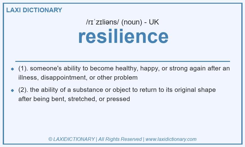 Definition resilience in British English