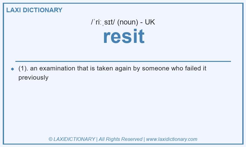 Definition resit in British English
