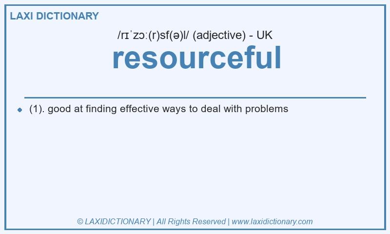 Definition resourceful in British English