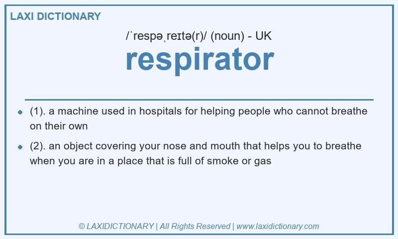 Definition respirator in British English