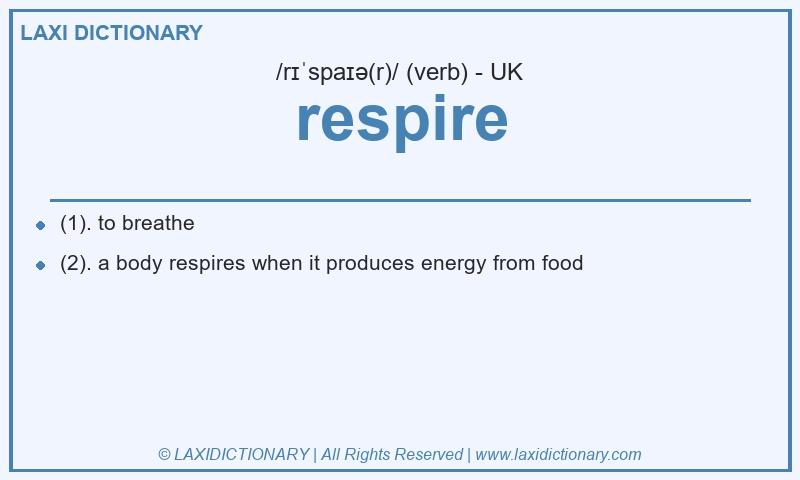 Definition respire in British English