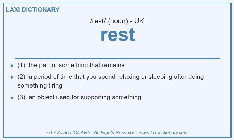 Definition rest in British English