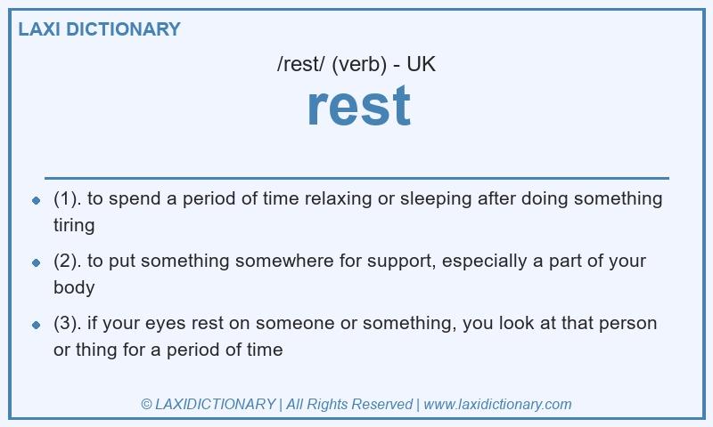 Definition rest in British English