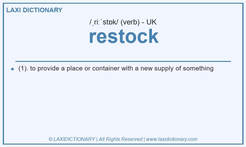 Definition restock in British English