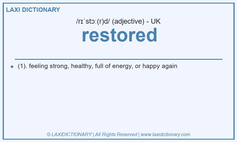 Definition restored in British English