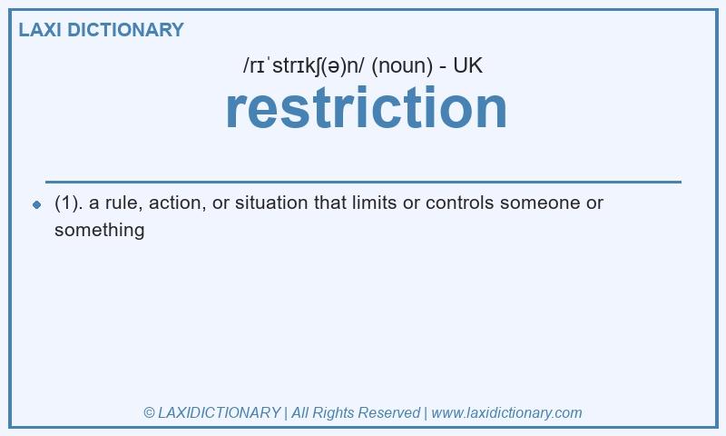 Definition restriction in British English