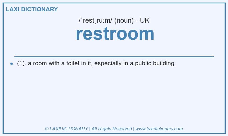 Definition restroom in British English