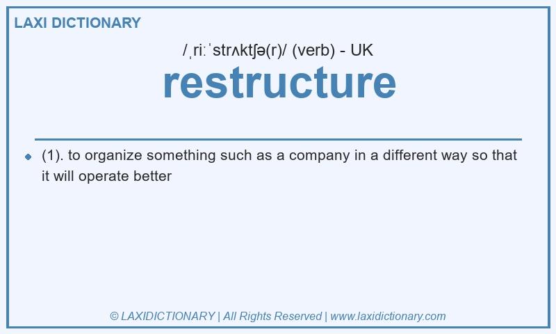 Definition restructure in British English