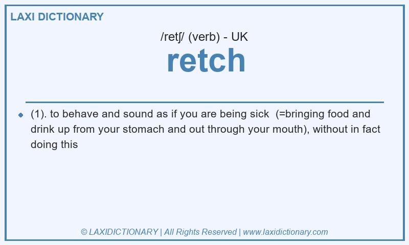 Definition retch in British English