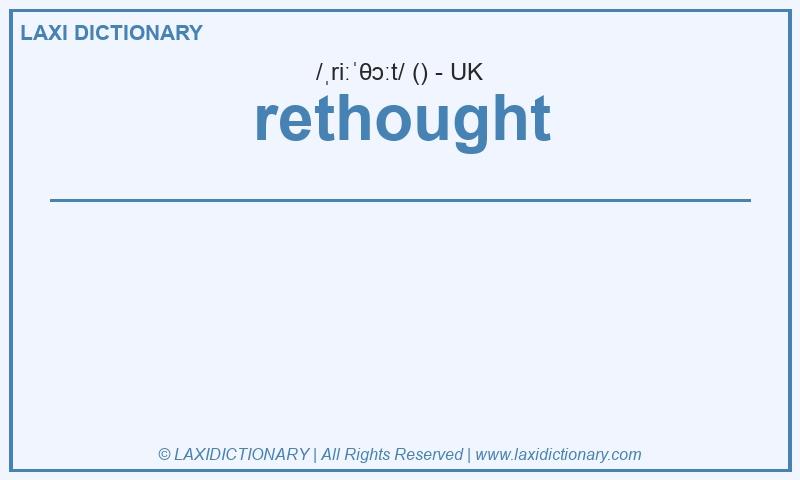 Definition rethought in British English