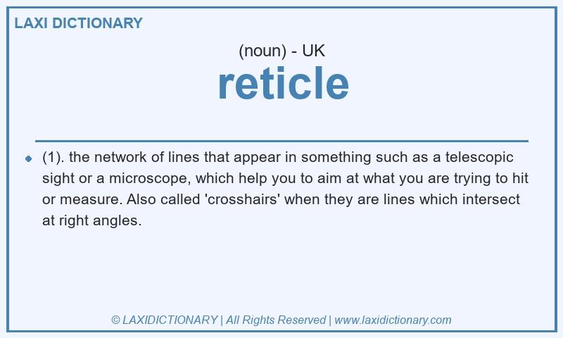 Definition reticle in British English