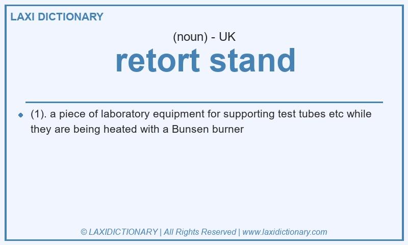Definition retort stand in British English