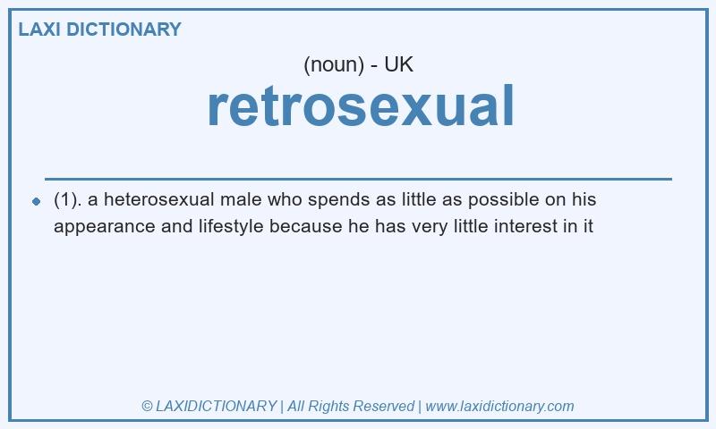 Definition retrosexual in British English