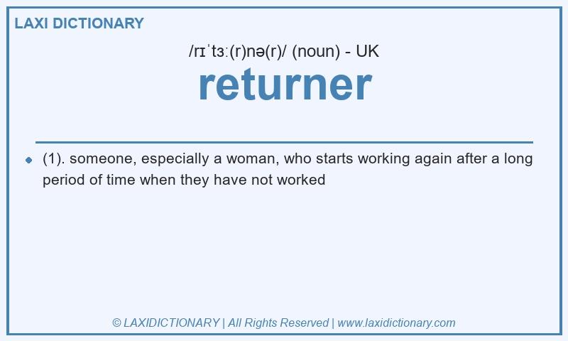 Definition returner in British English