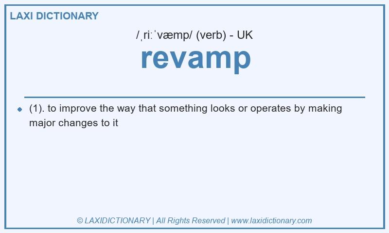 Definition revamp in British English