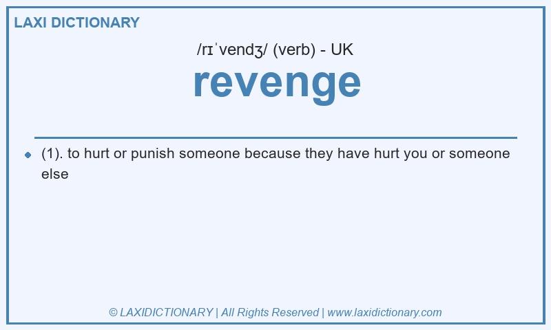 Definition revenge in British English