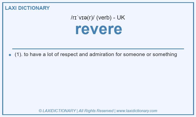 Definition revere in British English