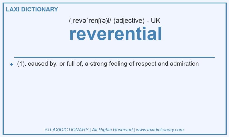 Definition reverential in British English
