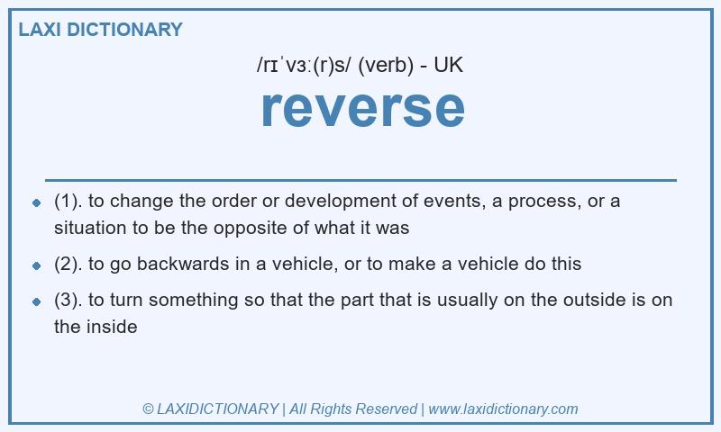 Definition reverse in British English