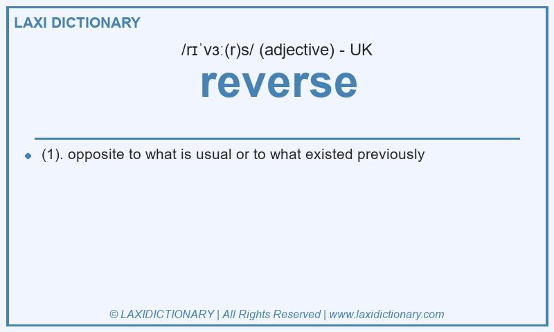 Definition reverse in British English
