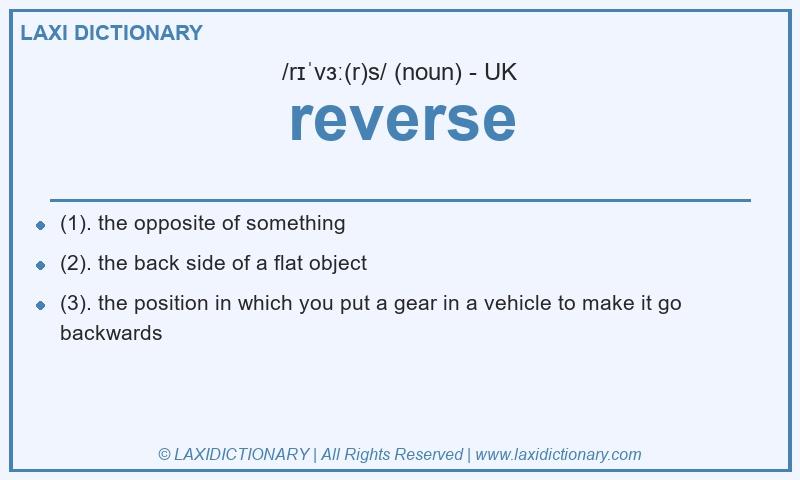 Definition reverse in British English