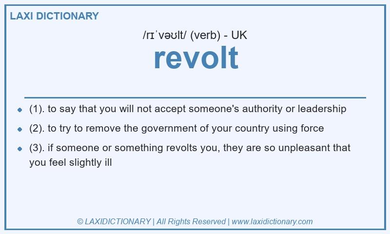 Definition revolt in British English