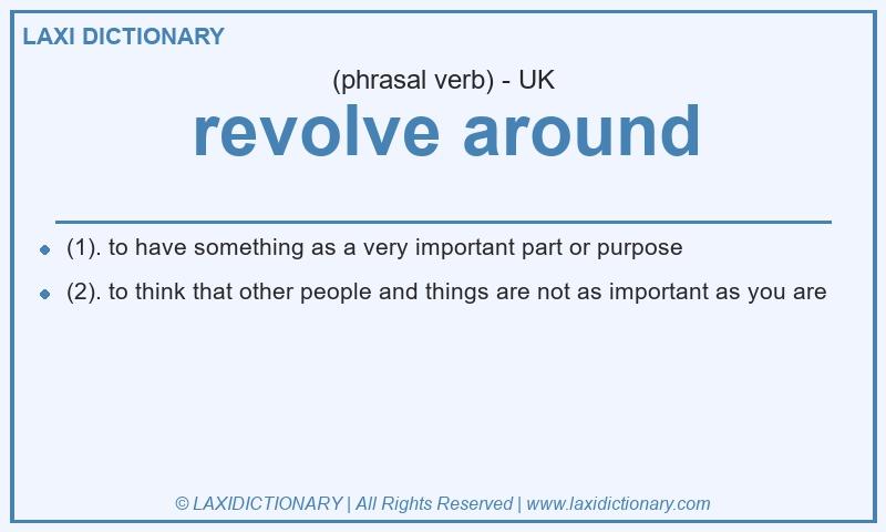 Definition revolve around in British English