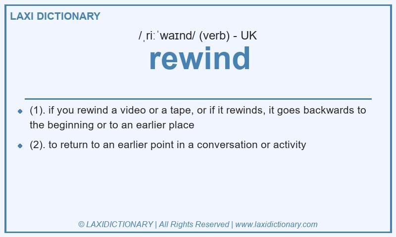 Definition rewind in British English