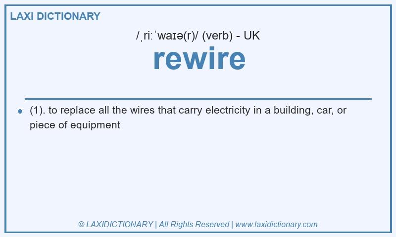 Definition rewire in British English