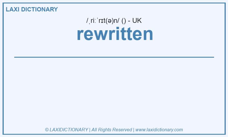 Definition rewritten in British English